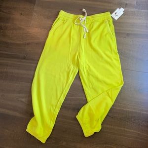 Yellow Daily Practice Cozy Knit Joggers NWT
